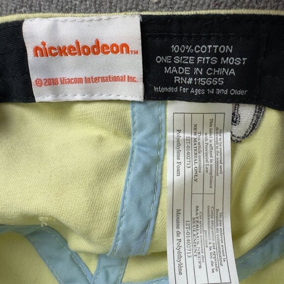 SpongeBob SquarePants Yellow Embroidered Cap With Adjustable Strap For Adults - Picture 7 of 16